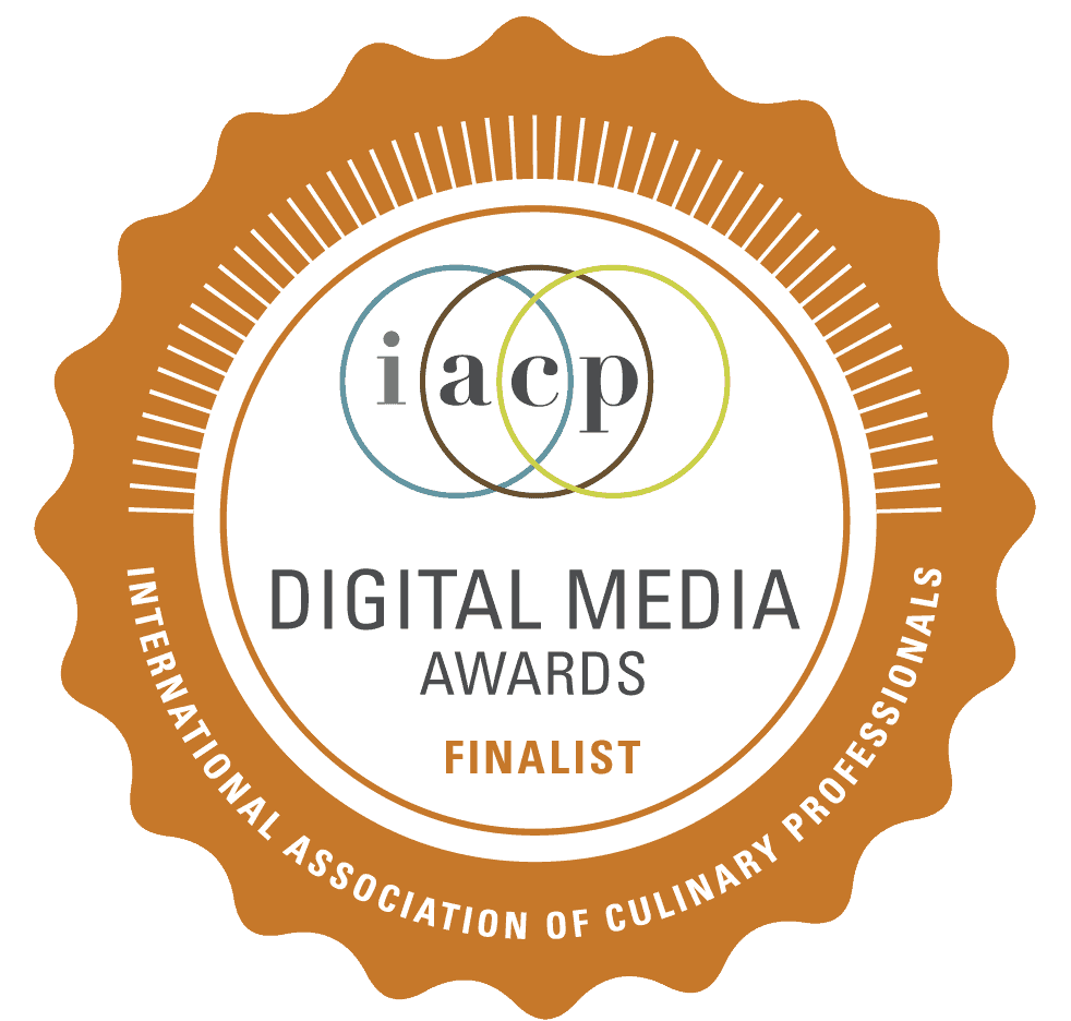 International association of culinary professionals digital media awards finalist badge