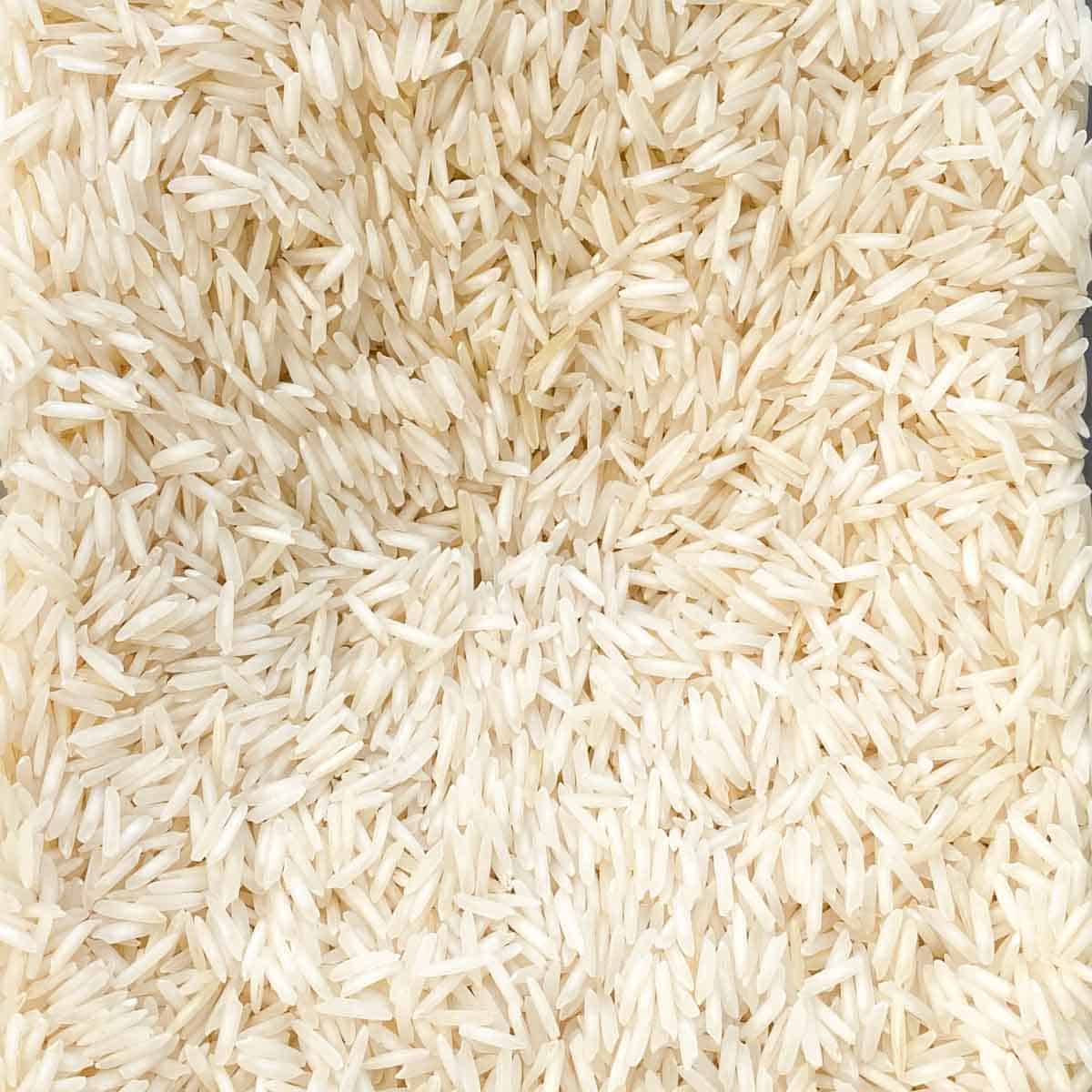 Basmati rice granules before being cooked